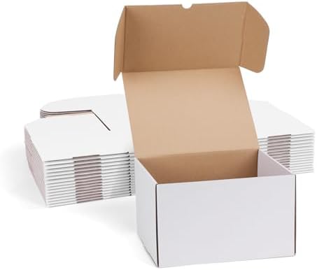Juego de 15 cajas de envío blancas - 10x8x6 inches - ZBEIVAN