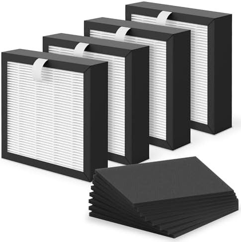 Juego de filtros de repuesto, compatible con purificador - paquete de 4 - Harebery