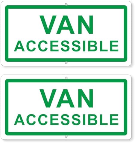 Letrero metálico de acceso para van - paquete de 2 - Frohllia