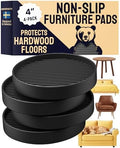 Almohadillas antideslizantes para patas de muebles - 4x4 in - CasterMaster