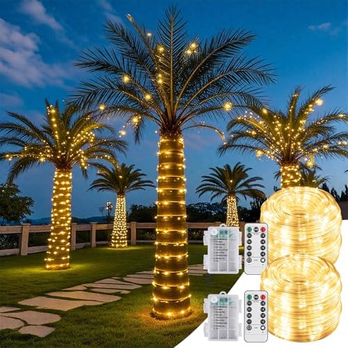 Guirnalda de luces LED para exterior - paquete de 2 - SFNDOU