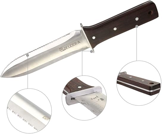Cuchillo de jardinería Hori Hori con funda