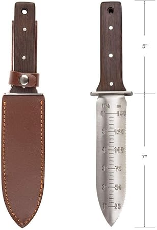 Cuchillo de jardinería Hori Hori con funda