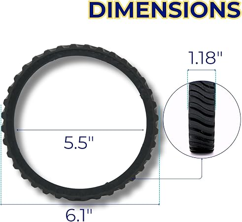 Paquete de 2 neumáticos de repuesto compatibles con limpiadores de piscina