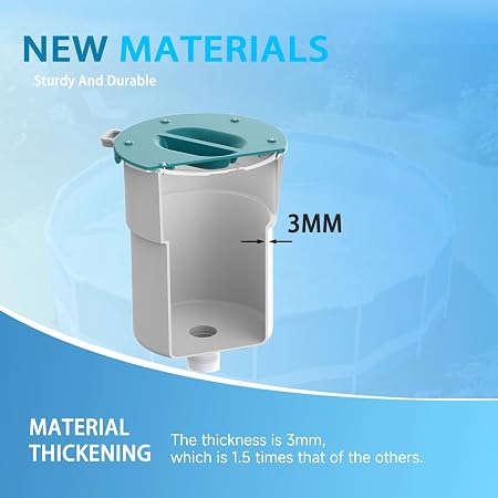 Skimmer flotante de superficie para piscina - 10 piezas