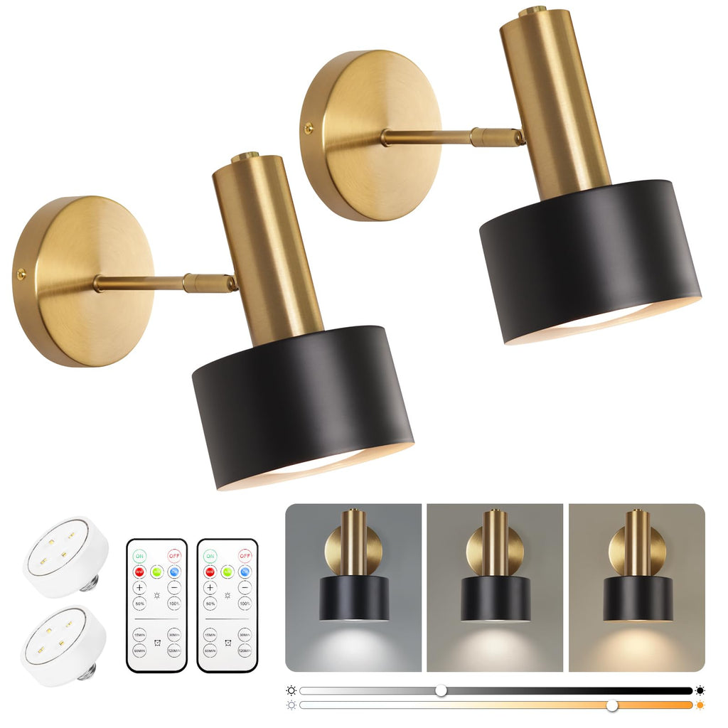 Set de apliques de pared inalámbricos a batería - KELUOLY