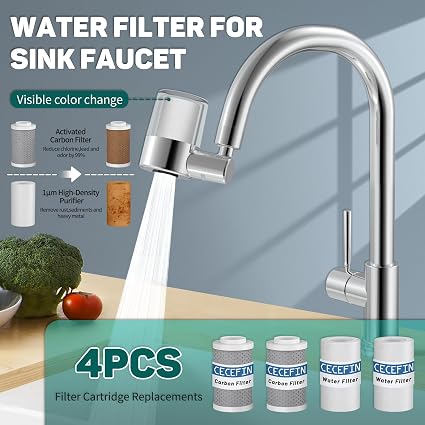 Filtro de agua giratorio para fregadero