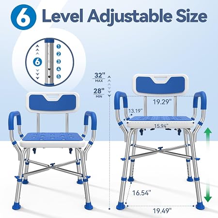 Silla o banco de seguridad para ducha - 500lbs