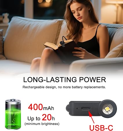 Lámpara de lectura con clip - 3 Colors