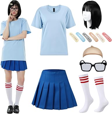 7 piezas de disfraz de nerd de Halloween para mujer