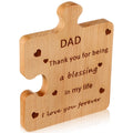 Placa decorativa de madera para regalo de papá - 6.3 x 7.87 x 0.59 pulgadas - Roowest