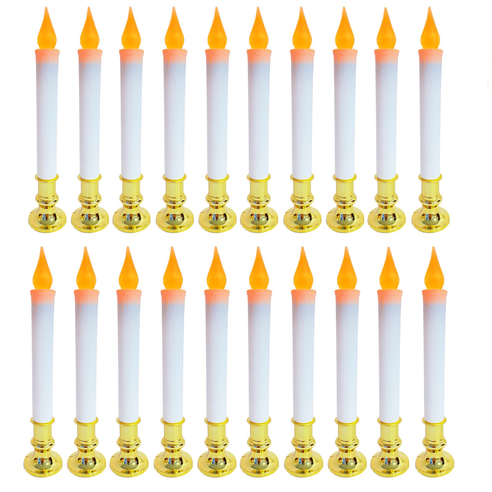 Velas LED decorativas a batería - paquete de 20 - BRYBETYV