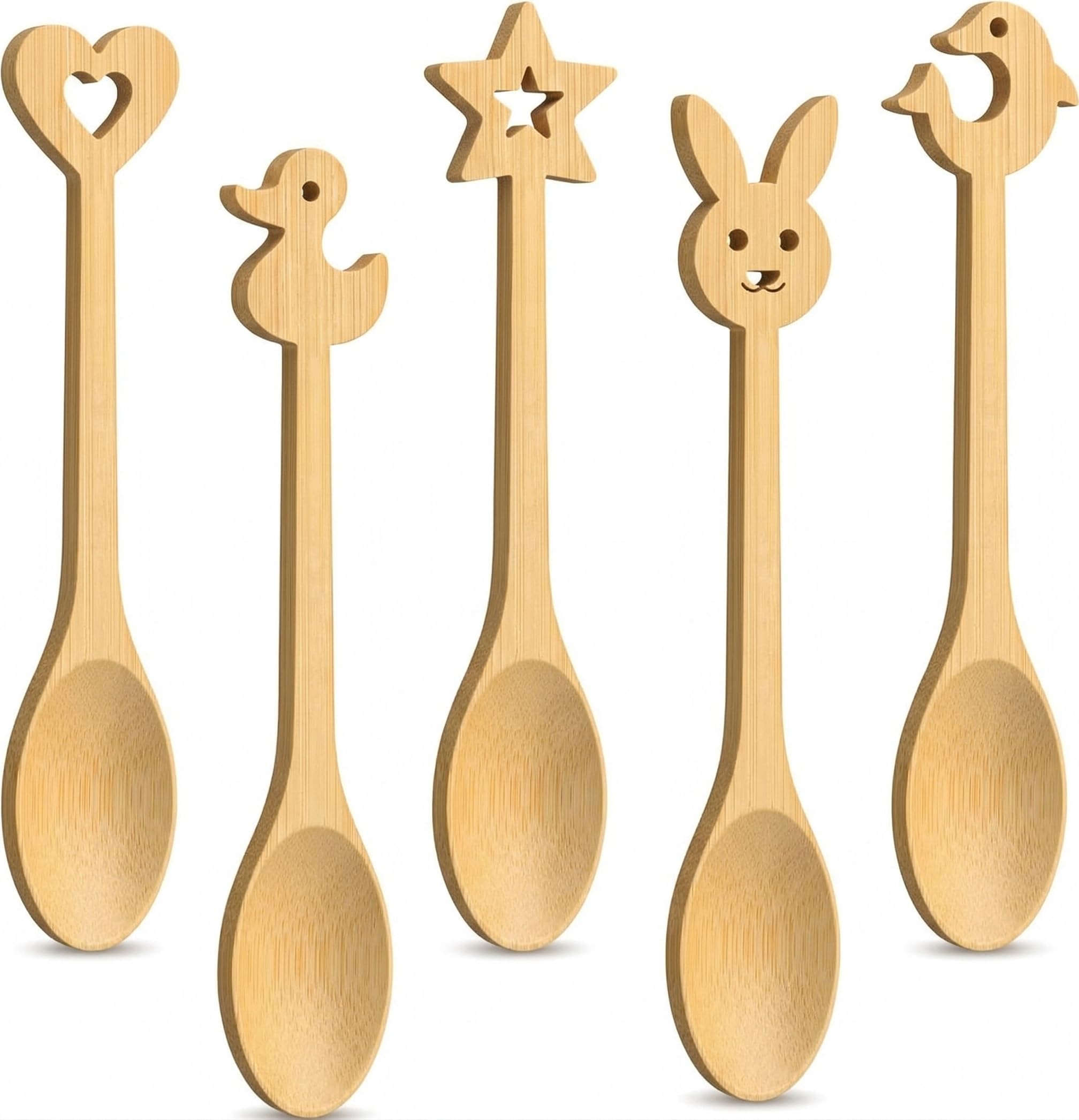 Set de cucharas pequeñas de bambú - 6.3 pulgadas - LorisArm