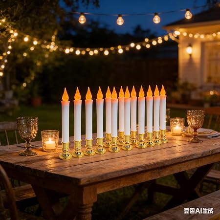 Velas LED decorativas a batería - paquete de 20