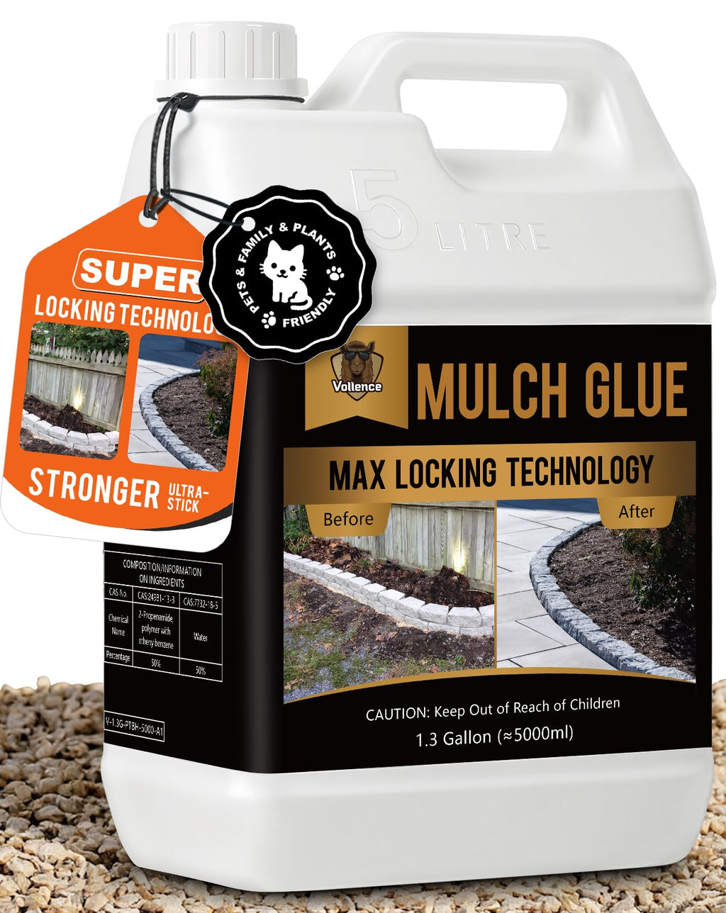 Pegamento fijador para piedras, grava y mulch de jardín - 166OZ - Vollence