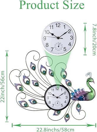 Reloj de pared exterior con termómetro