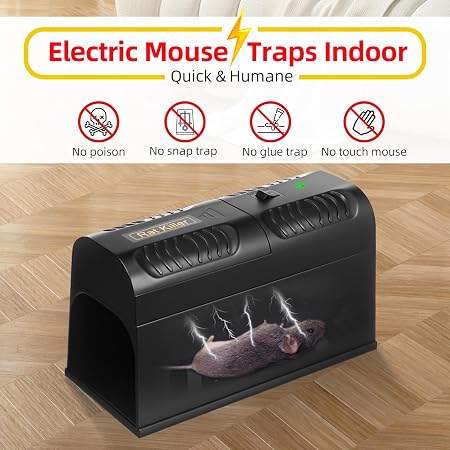 Trampa eléctrica reutilizable para ratones y ratas - paquete de 2