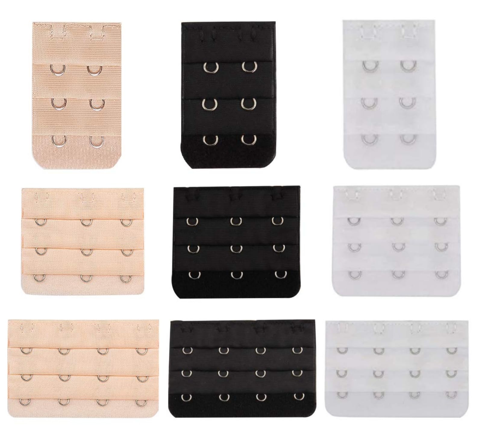Set de extensores de brasier de varios ganchos - 3 ganchos - Zuanshine