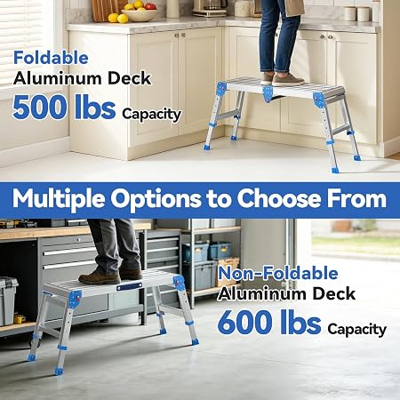 Plataforma plegable de trabajo de altura ajustable - 500 Lbs