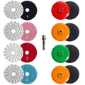 Kit de discos de pulido diamantados para granito y mármol - 4 pulgadas - Generic