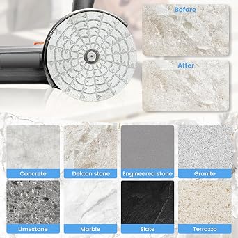 Kit de discos de pulido diamantados para granito y mármol - 4 pulgadas