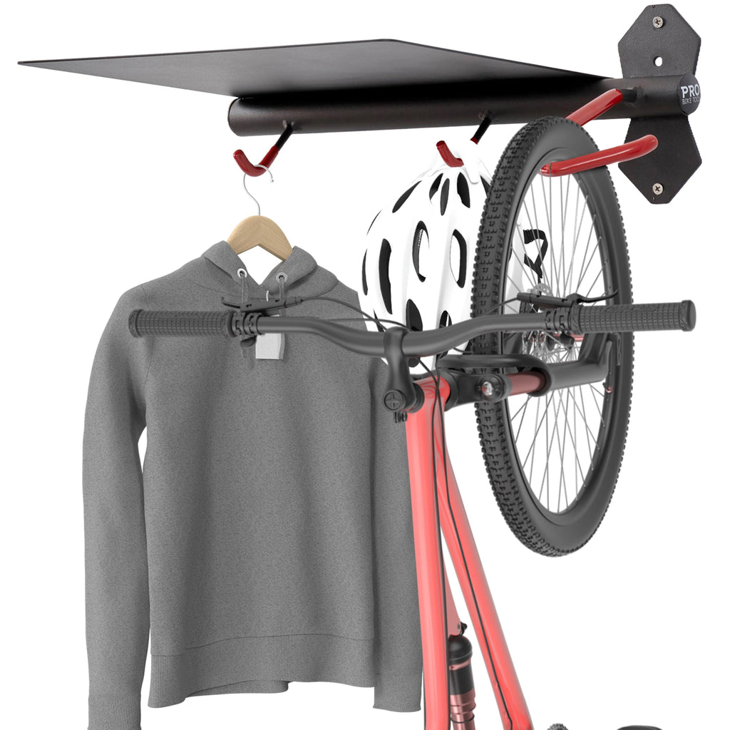 Soporte de pared para bicicleta con repisa - PRO BIKE TOOL