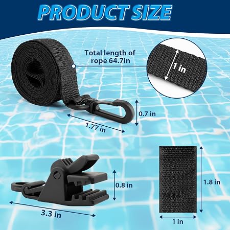 Kit de correa de carrete de cubierta solar para piscina - 66 pulgadas