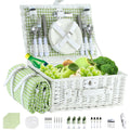 Canasta de picnic de mimbre con accesorios - 25lbs - Neti Neti