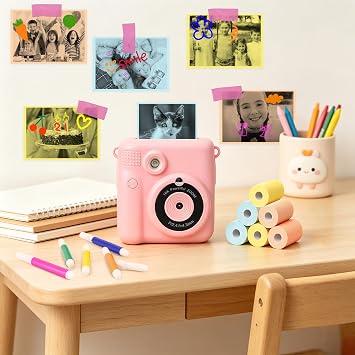 6 rollos de papel de impresión de fotos instantáneas para niños, repuesto de impresión térmica