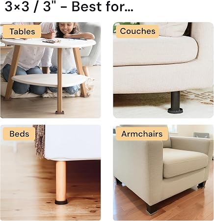 Almohadillas antideslizantes para patas de muebles - paquete de 4