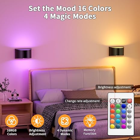 Set de apliques de pared decorativos - 16 Colors