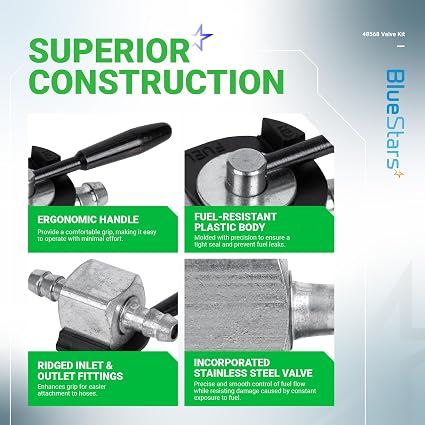 Válvula de cierre de combustible para manguera - 1/4