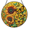Adorno colgante de girasol tipo vitral para ventana - 7.87 in - TRINYVORA