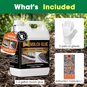 Pegamento fijador para piedras, grava y mulch de jardín - 166OZ