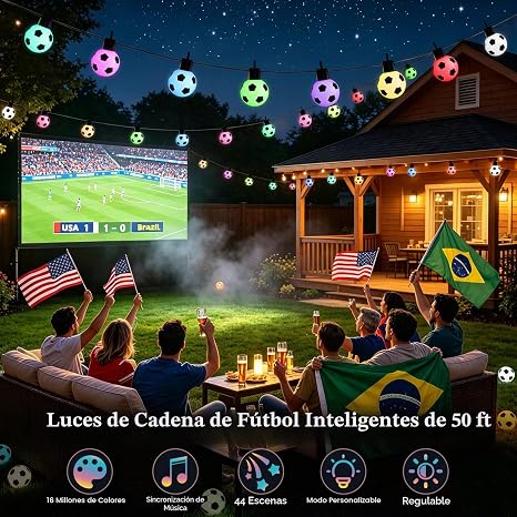 Guirnalda de luces LED para exterior - 50 FT