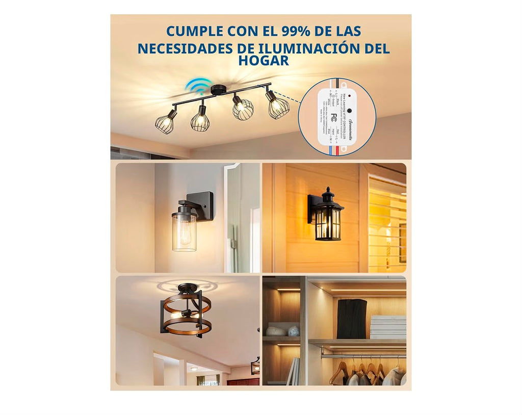 Interruptor inalámbrico con receptor - 100 Ft