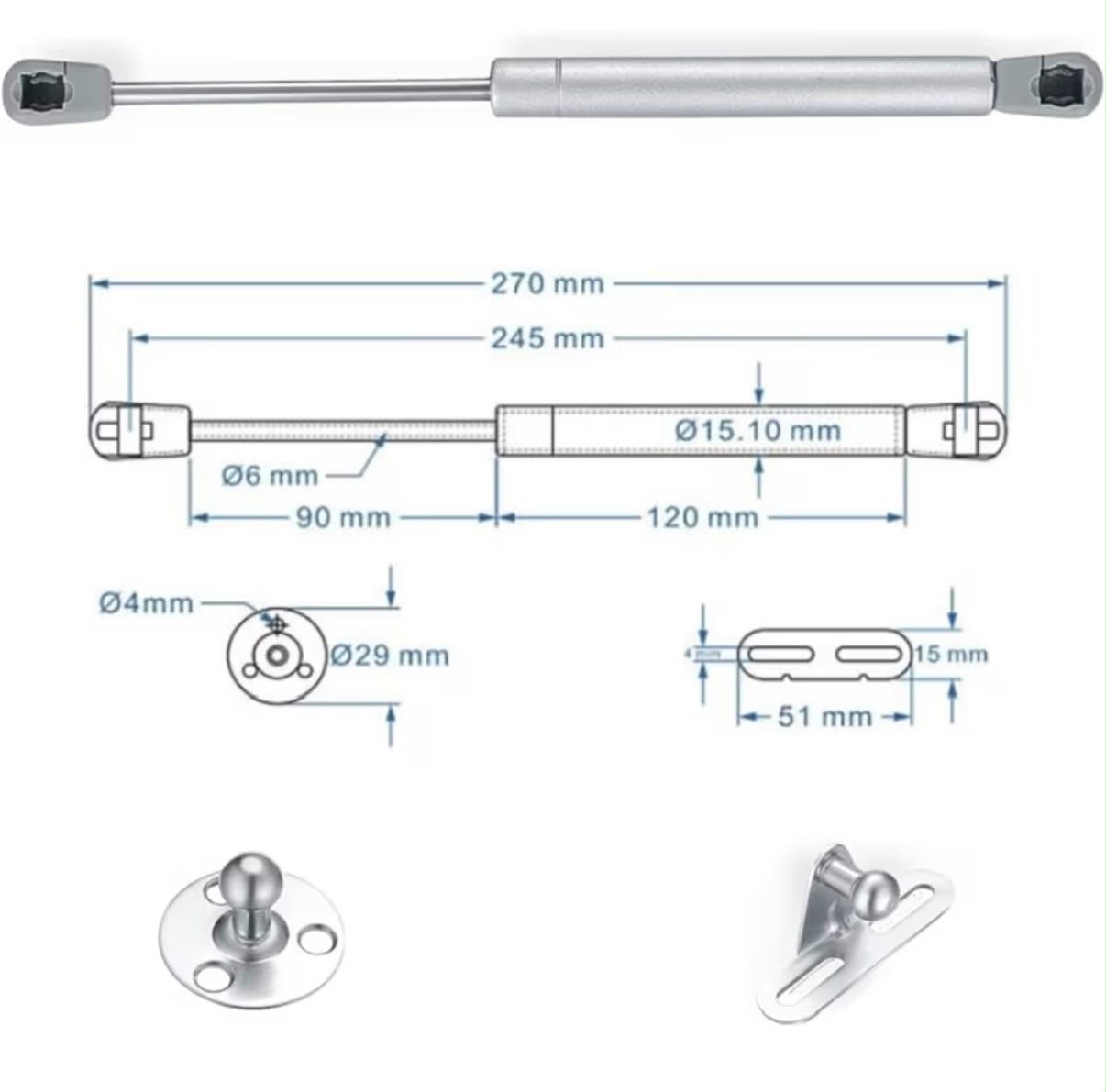 Accesorio para gabinete o mueble - 4 piezas 14lb