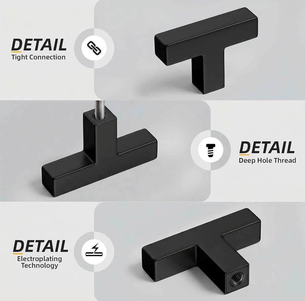 Set de pomos decorativos para gabinetes - paquete de 5